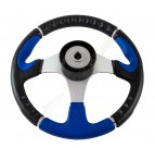 Рулевое колесо ORION обод черно-синий, спицы серебряные д. 355 мм Volanti Luisi